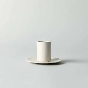 coffee cup saucer beige 2